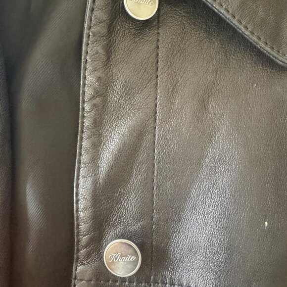 Khaite Grizzo Oversized Leather Collared Jacket - Picture 5 of 10